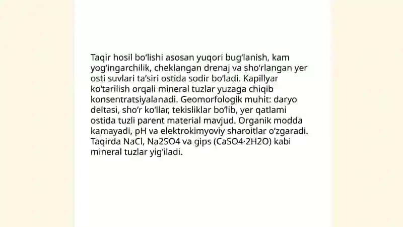 Taqir va taqirli tuproqlar 4