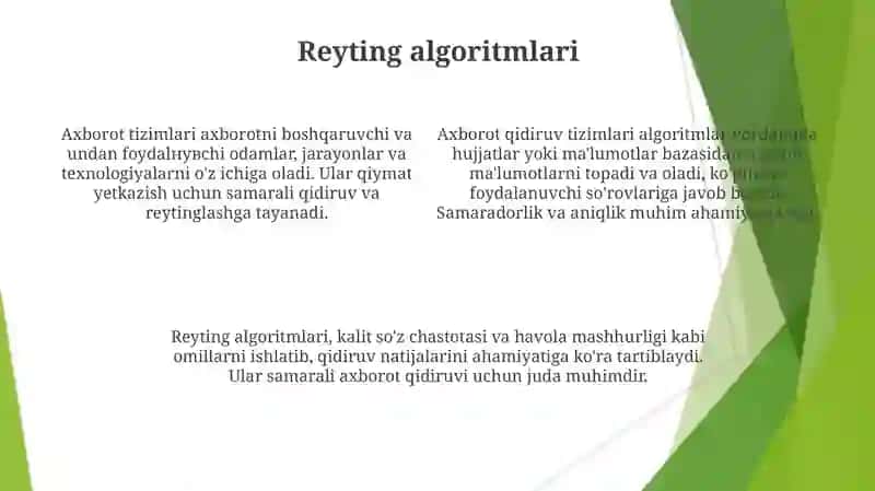 Axborot-qidiruv va axborot- malumot tizimlari 4