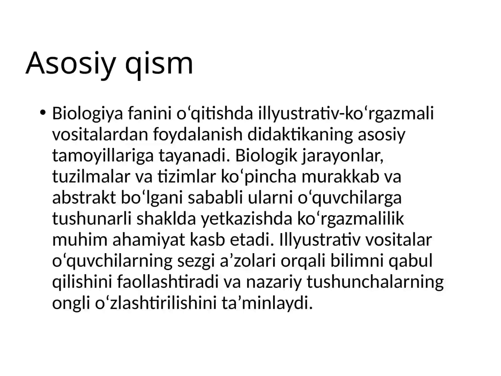 Biologiya fanini o'qitish metodi 4