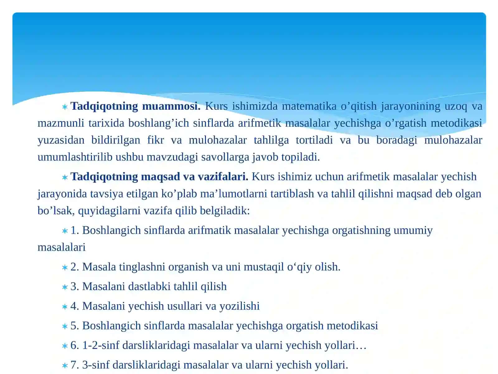 Masalalar yechishga o`rgatish metodi 4