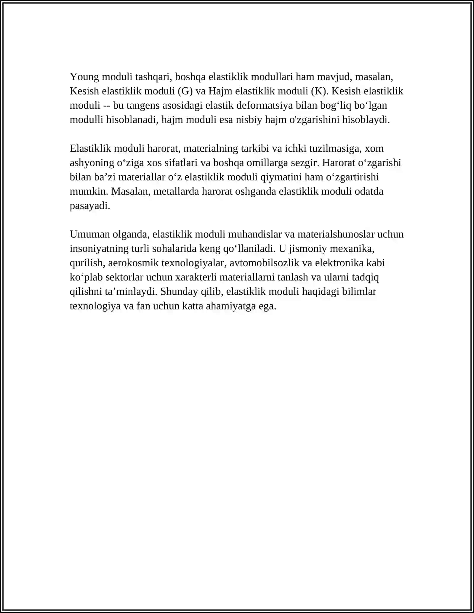CHOZILISH DEFORMATSIYASIDA ELASTIK MODULNI ANIQLASH 4