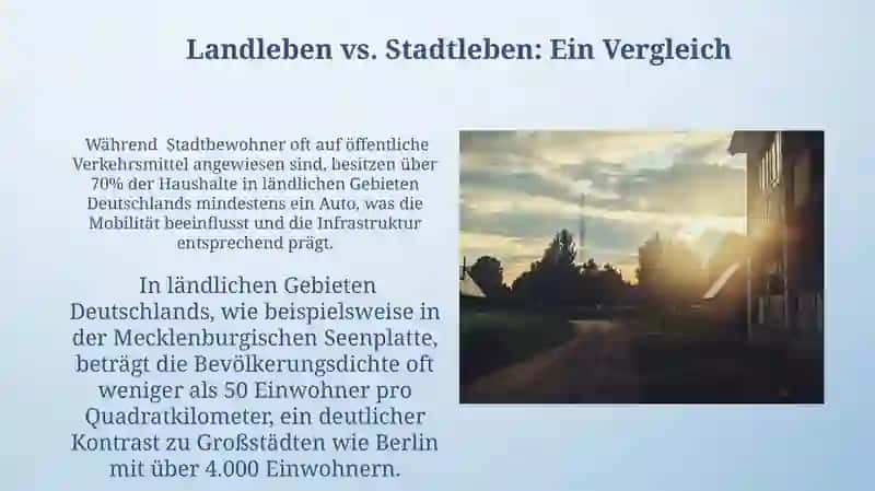 Leben auf Dem Land und in der Stadt 4