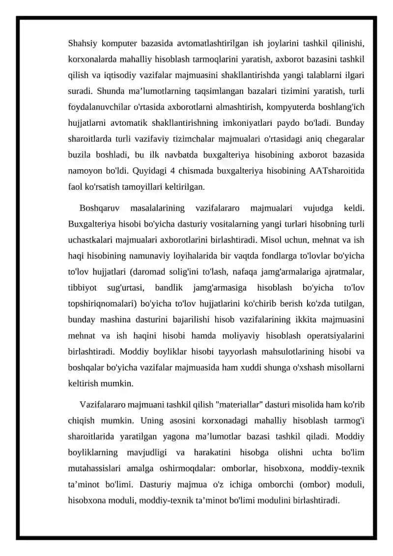 Buxgalteriya hisobida qo’llaniladigan axborotlashgan tizim 4