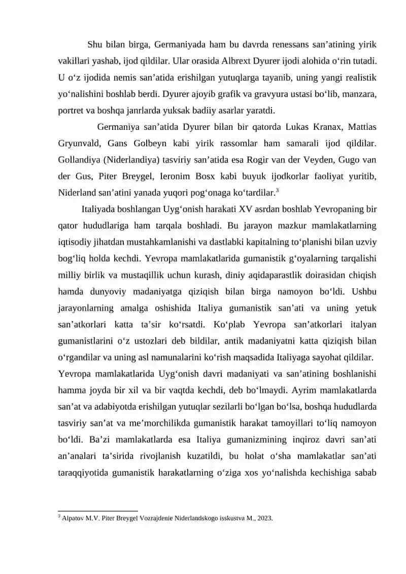 YEVROPADA UYG‘ONISH DAVRI SAN’ATI 4