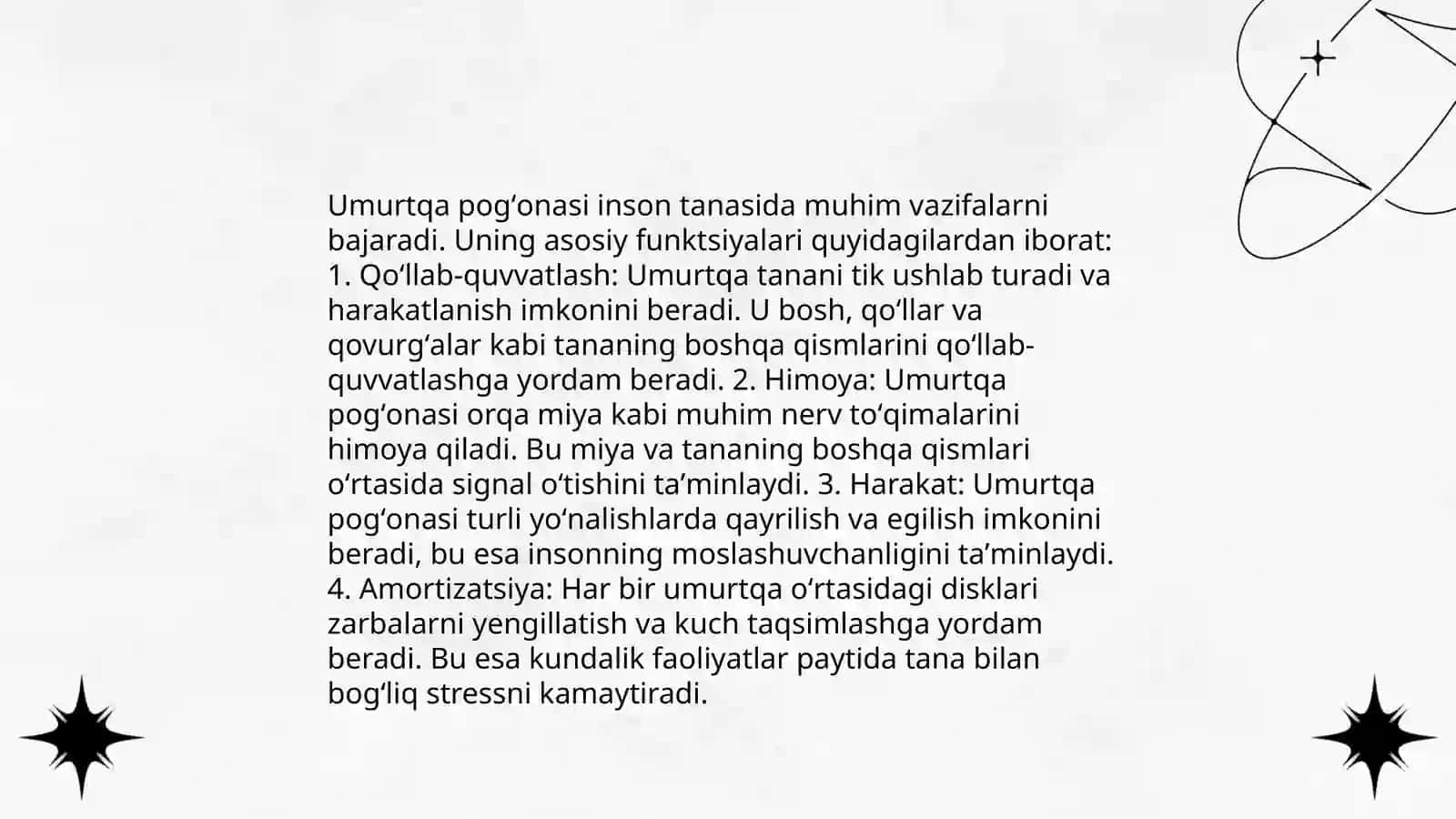 Umurtqa pogʻonasining tuzilishi 4