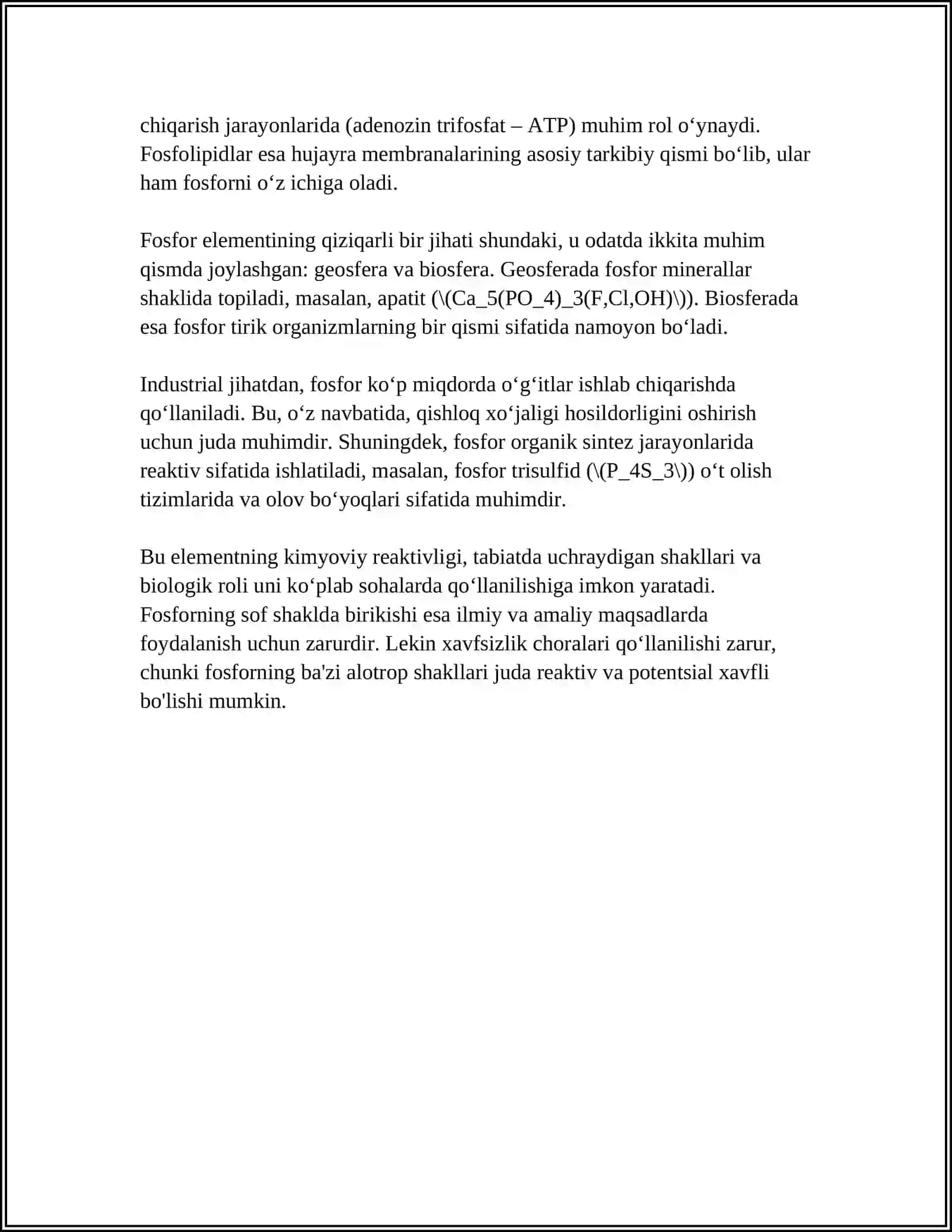 FOSFOR ELEMENTI HAQIDA UMUMIY TUSHUNCHALAR 4