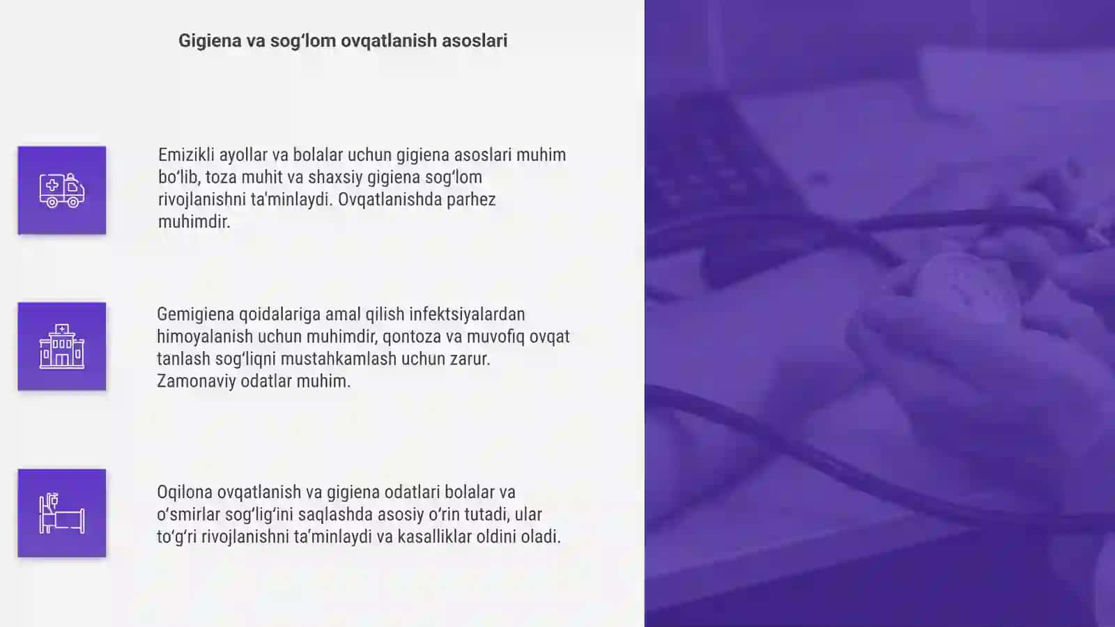 Emizikli ayollar bolalar va oʻsmirlar ovqatining gigenik asoslari ovqatlanish jihatlari 4