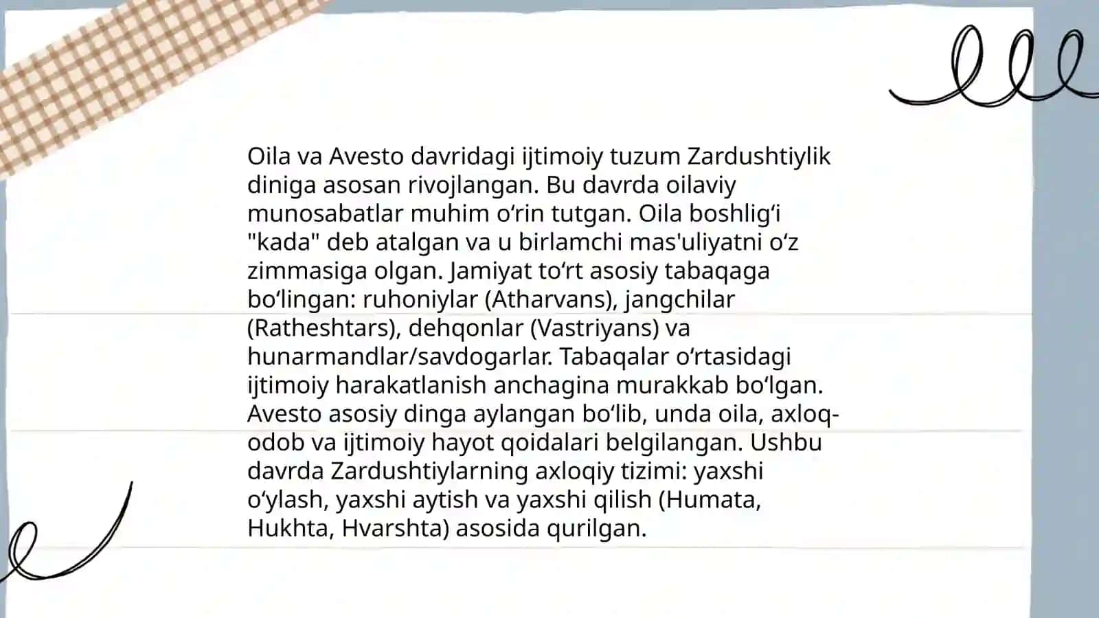 Avestoda ijtimoiylashuv jarayonining dastlabki ko'rinishlari 4
