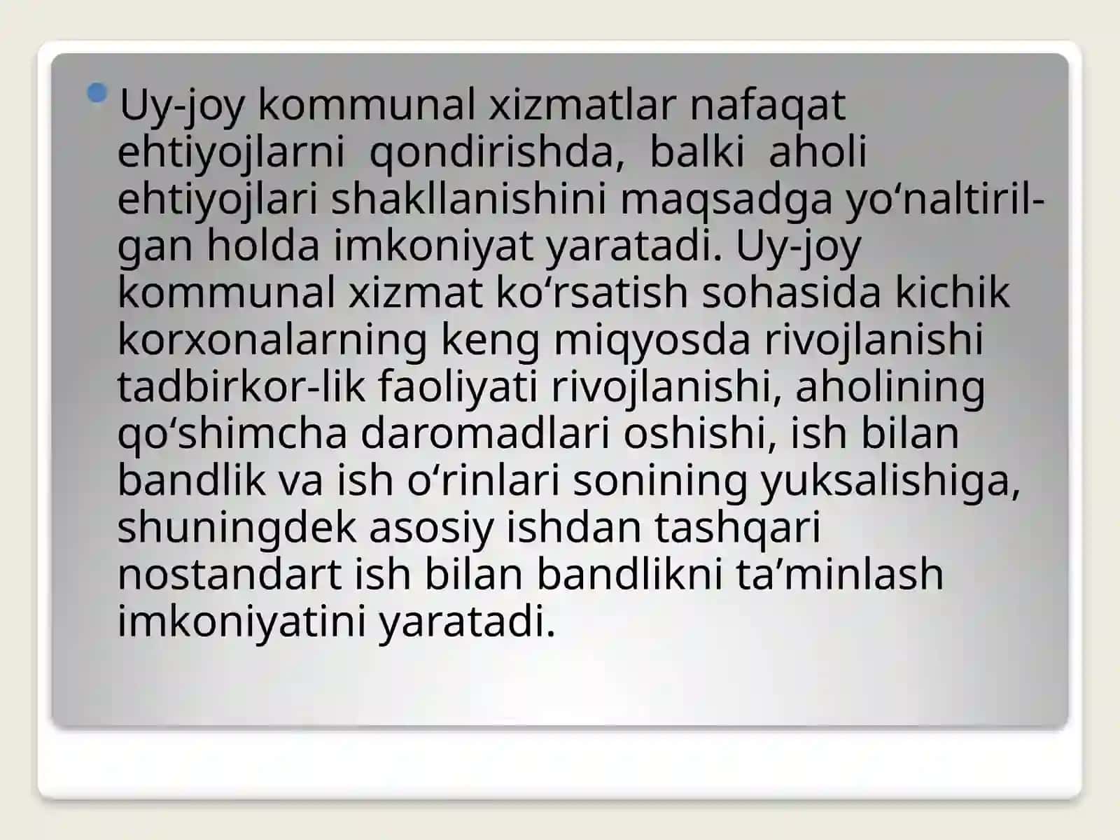 UY-JOY KOMMUNAL XО‘JALIGI TARMOG‘I IQTISODIYOTI 4