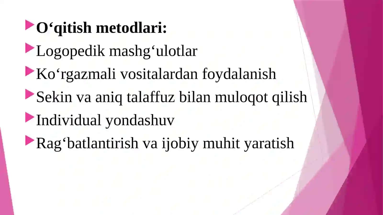 Nutqda vatan chaharakatida a’zolari danuq sonib o’lgan bolalarni inkluziv ta’lim sharoiti da o’qitish va tarbiyalash 4