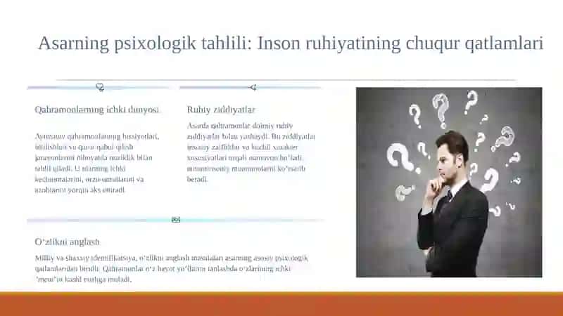 Chingiz Aytmatovning "Sarvqomat Dilbarim" asari va uning psixologik ahamiyati 4