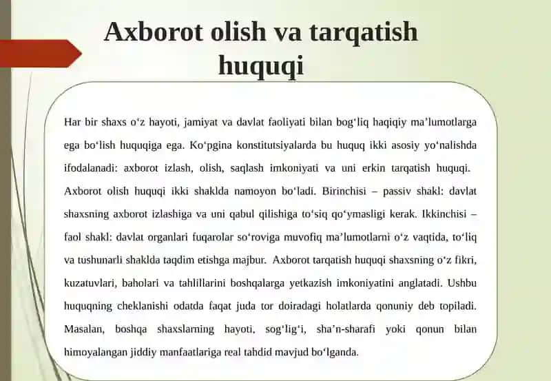 OMMAVIY AXBOROT VOSITALARI ORQALI AXBOROT ERKINLASHUVI YO‘LLARI 4