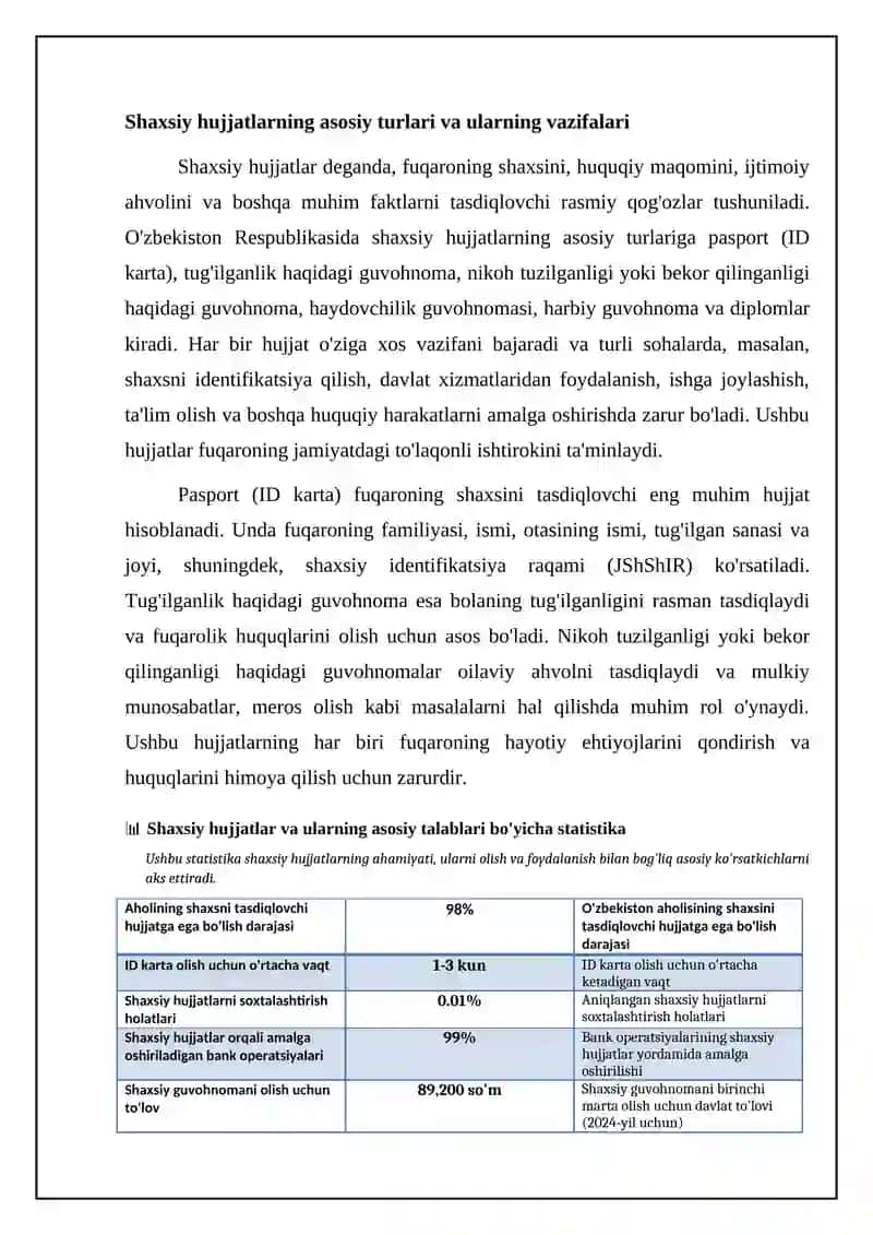 Ish hujjatlari va ularga qoʻyiladigan asosiy talablar 4