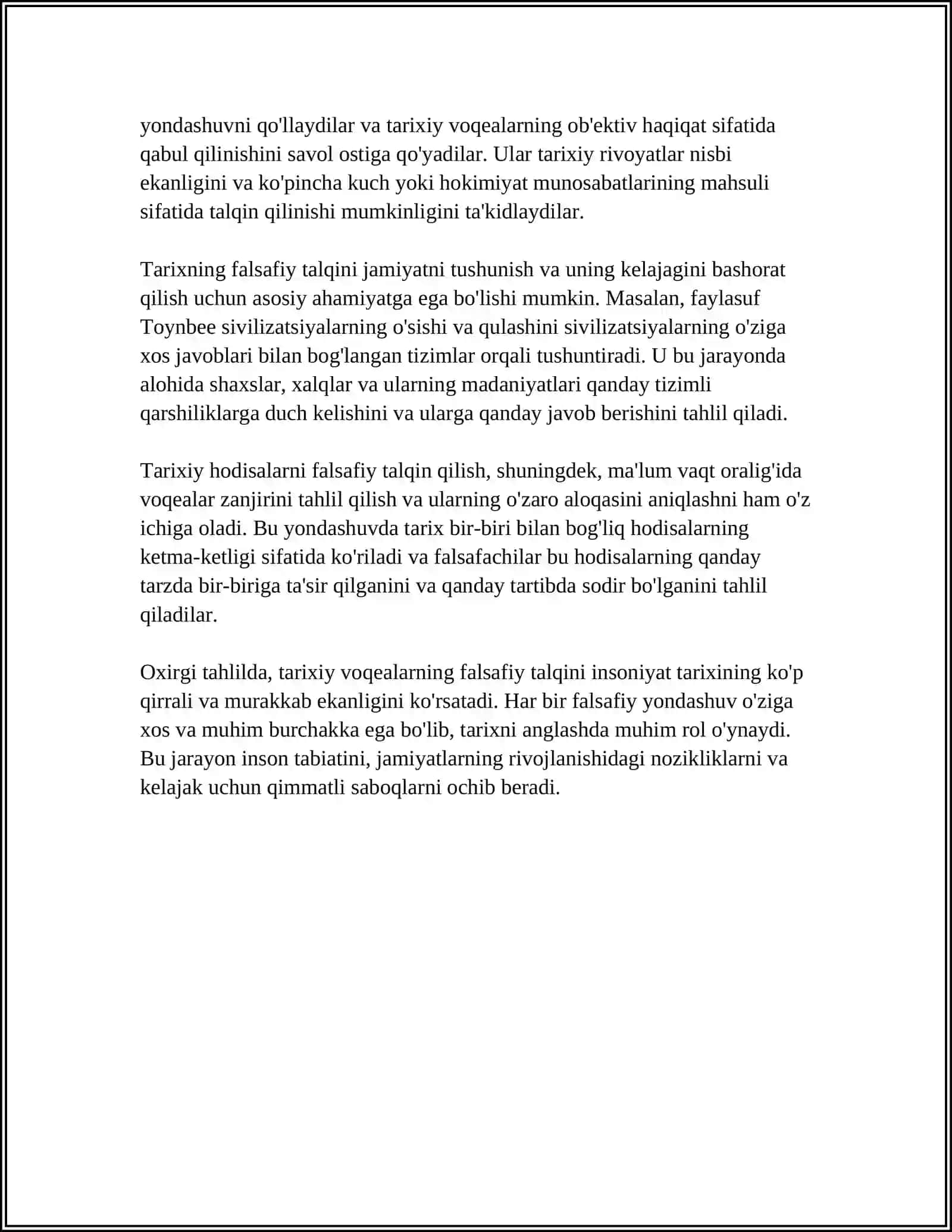 TARIX FANIDAGI ASOSIY FALSAFIY YONDASHUVLAR VA USLUBLAR 4
