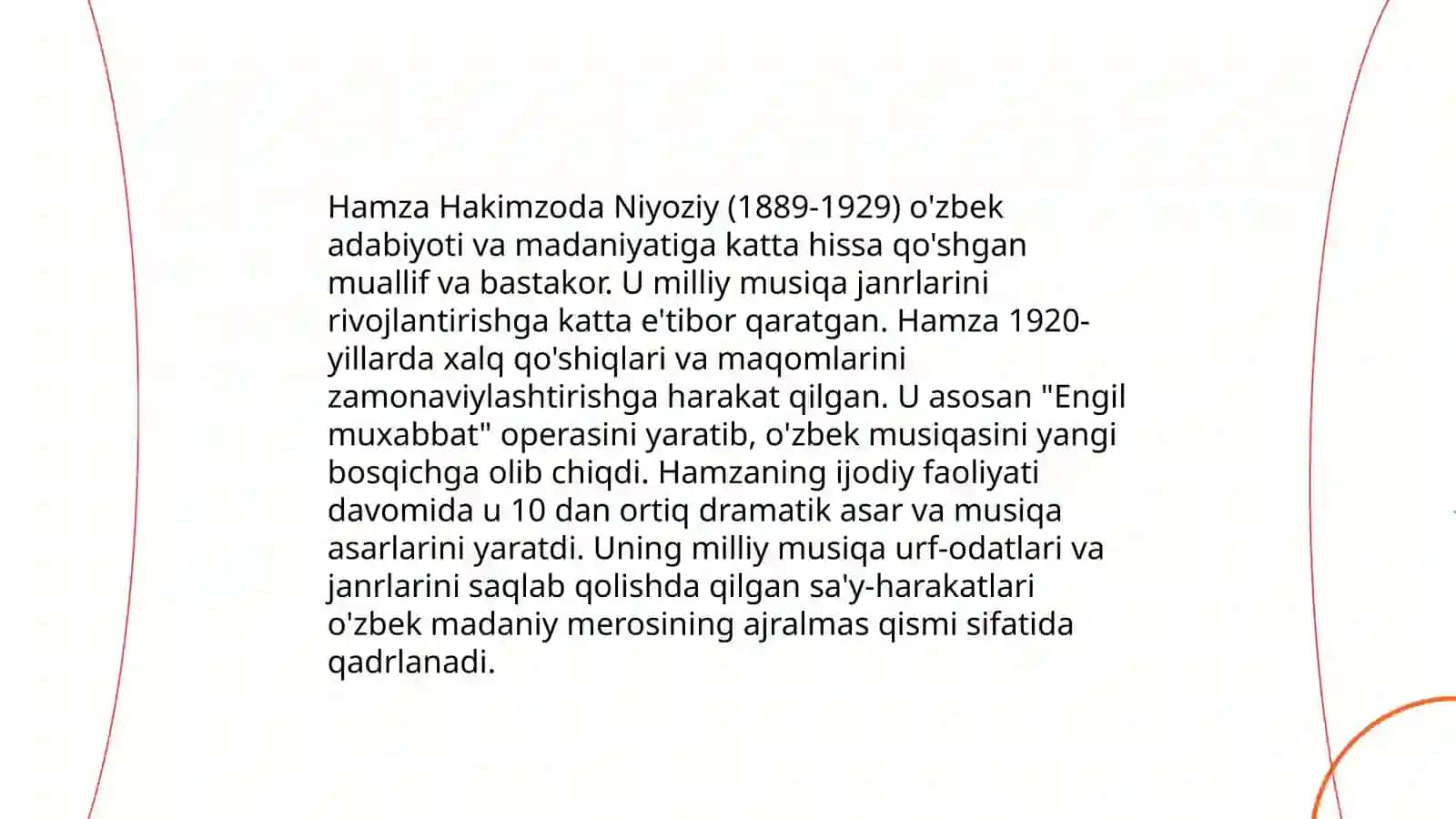 Hamza Hakimzoda Niyoziy milliy musiqaga qo'shgan hissasi 4