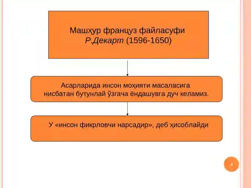 ФАЛСАФИЙ АНТРОПОЛОГИЯ – ИНСОН ҲАКИДАГИ ТАЪЛИМОТ 4