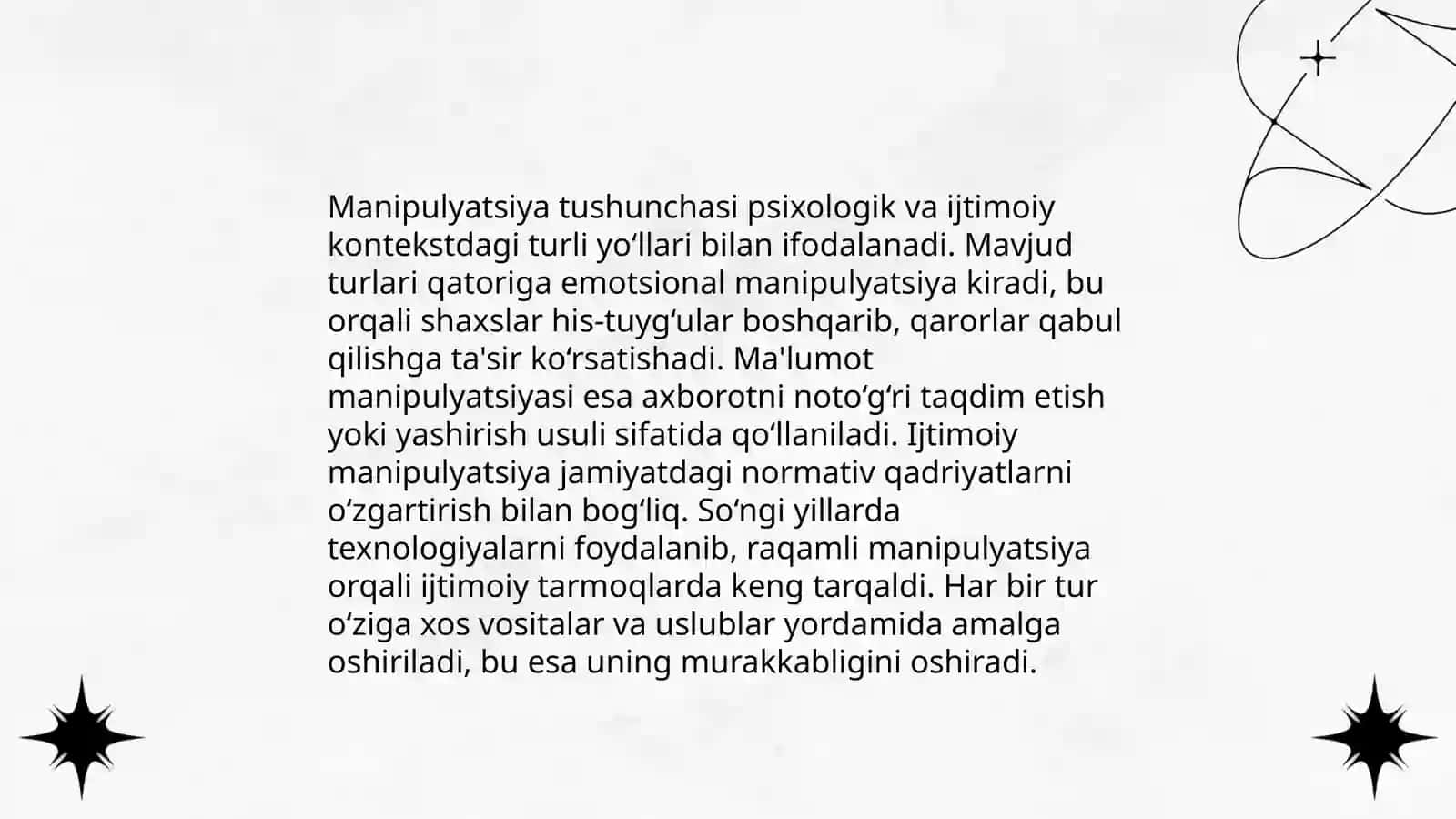 Muloqot pozitsiyalari va manipulyatsiya 4