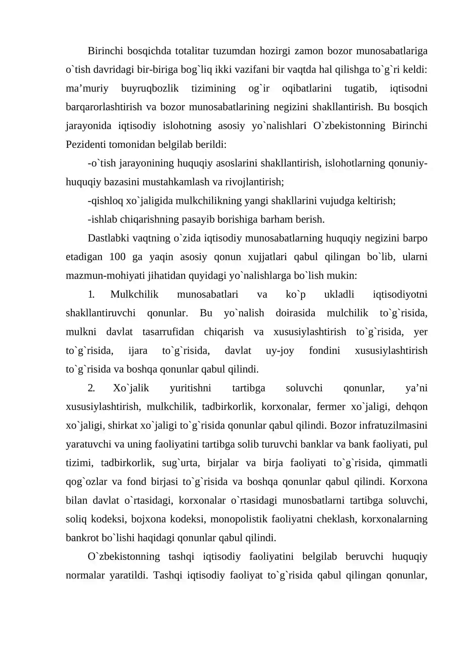 Mustaqillik yillarida O‘zbekistondagi ijtimoiy-iqtisodiy taraqqiyot 4