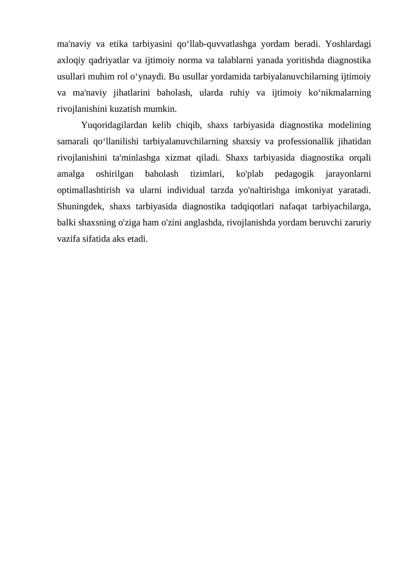 SHAXS TARBIYASIDA DIAGNOSTIKANI QO‘LLASH USULLARI 4