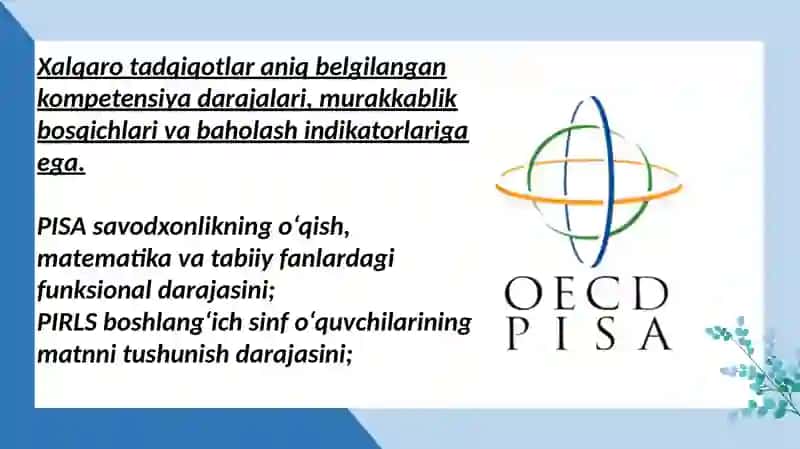 Xalqaro va milliy baholash mohiyati va mezonlari 4