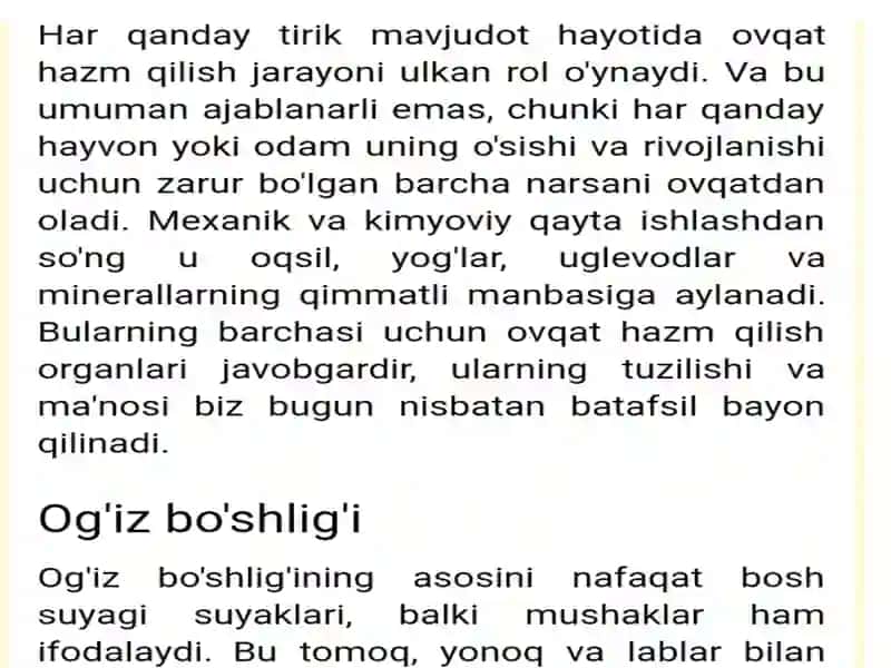 Ovqat hazm qilish organlarining tuzilishi 4