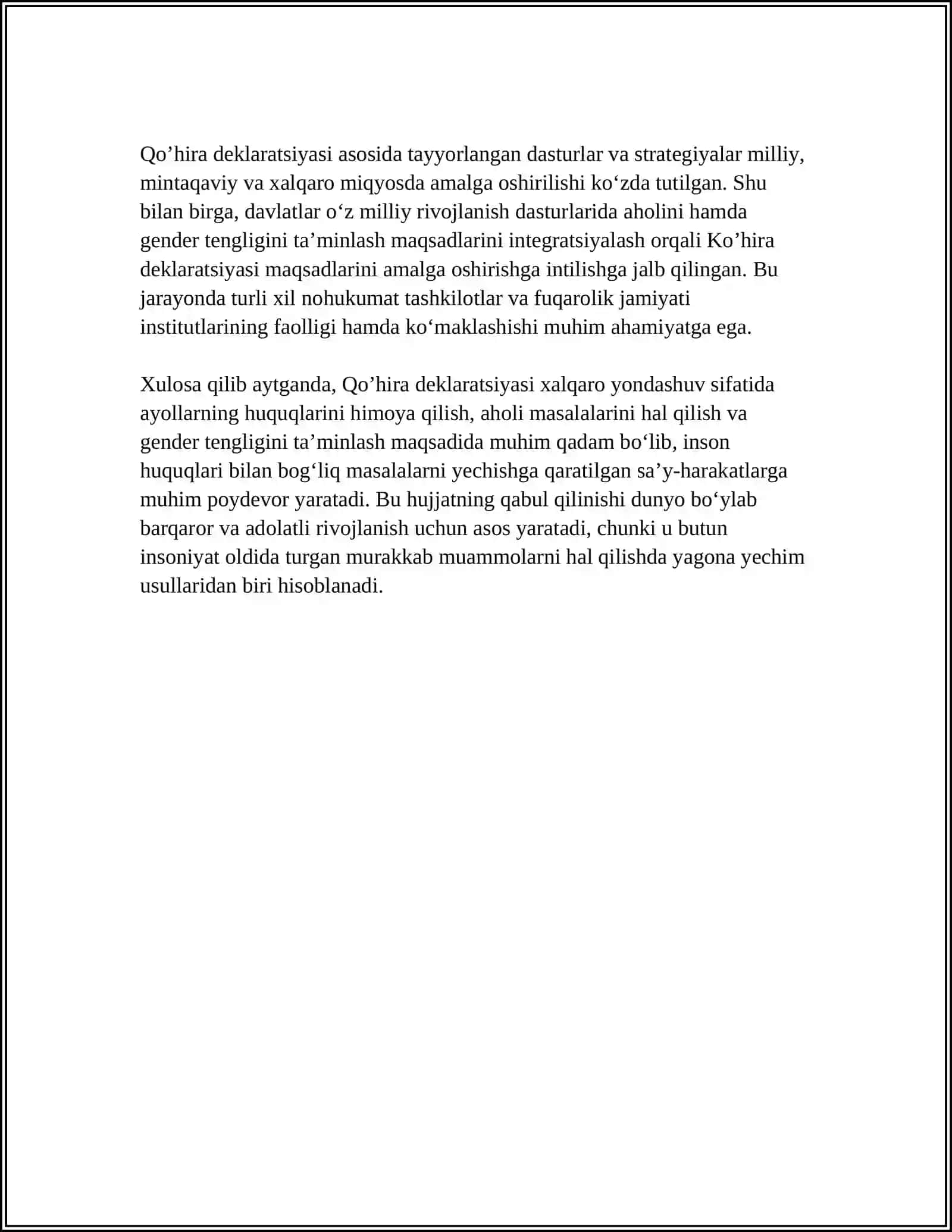 QOHIRA DEKLARATSIYASI TARIXI VA MAZMUNI BORASIDA TAHLILIY MAQOLA 4