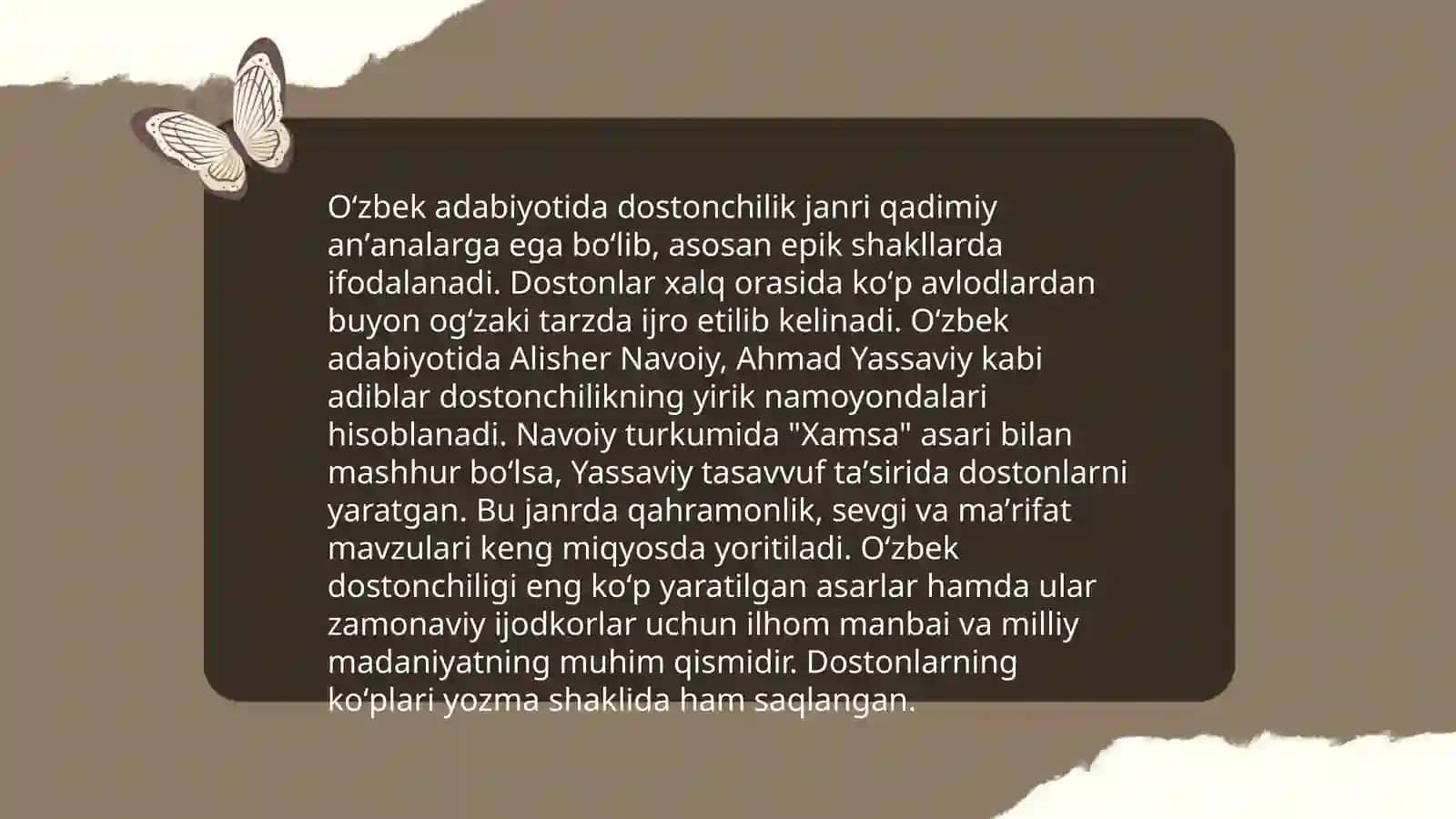 Dostonchilik maktablari haqida 4