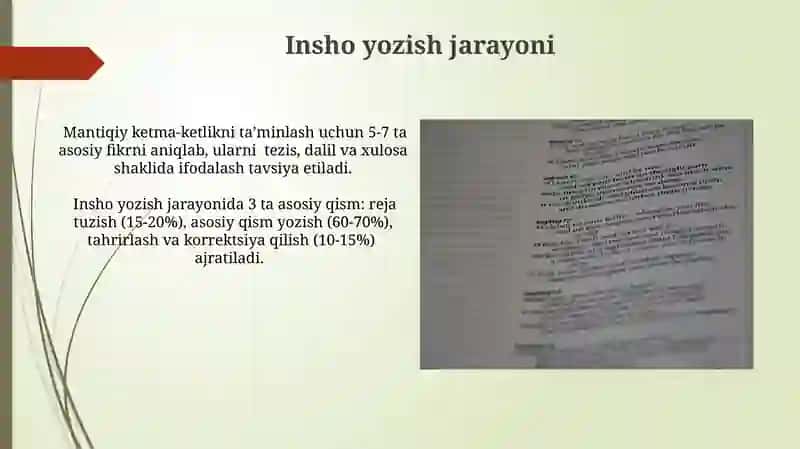 Insho Yozuv Jarayoni 4