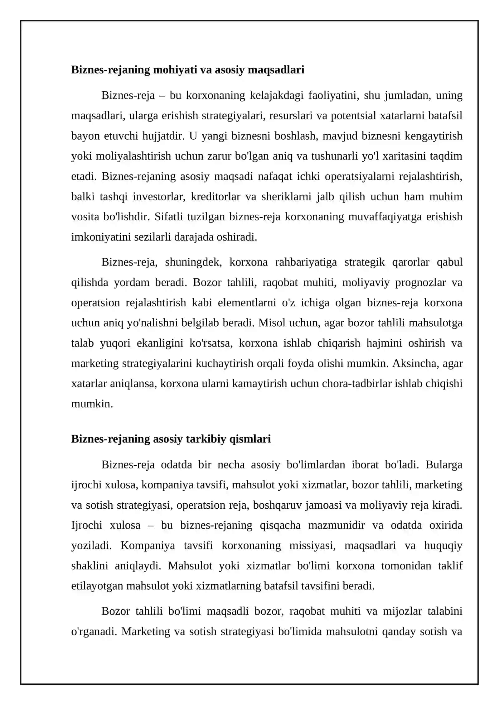 Biznes-reja va uning moliyaviy asoslari 4