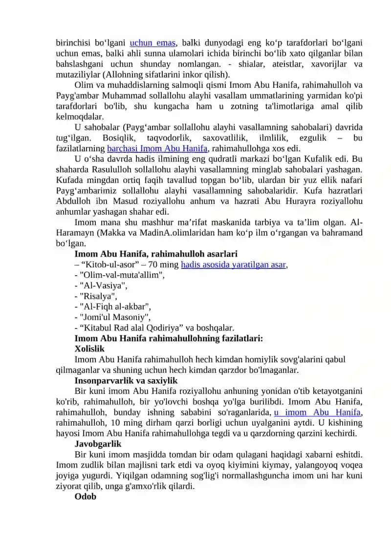 MARKAZIY OSIYO TARIXIDA XANAFIYA MAZXABINING O‘RNI 4
