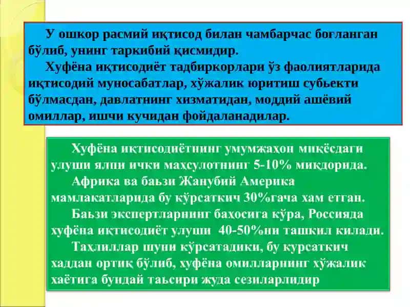 Хуфёна иқтисодиёт 4