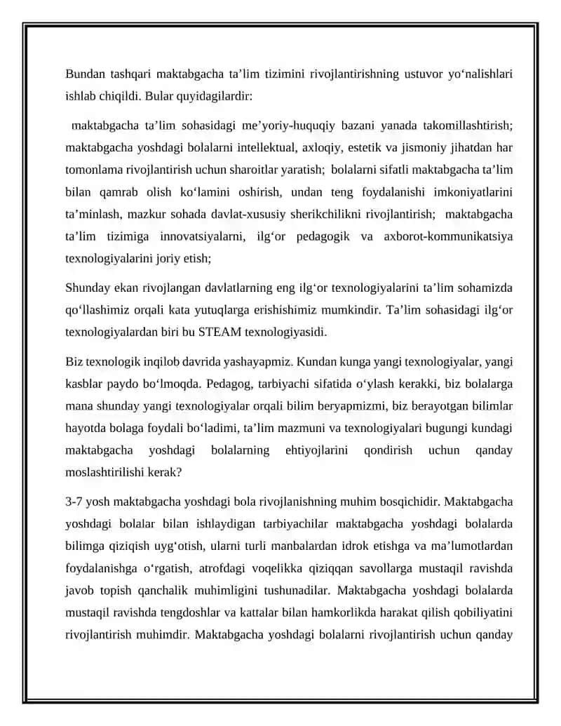 MAKTABGACHA YOSHDAGI BOLALARNI MATEMATIK TA’LIMIDA STEAM-TEXNOLOGIYALARIDAN FOYDALANISH 4