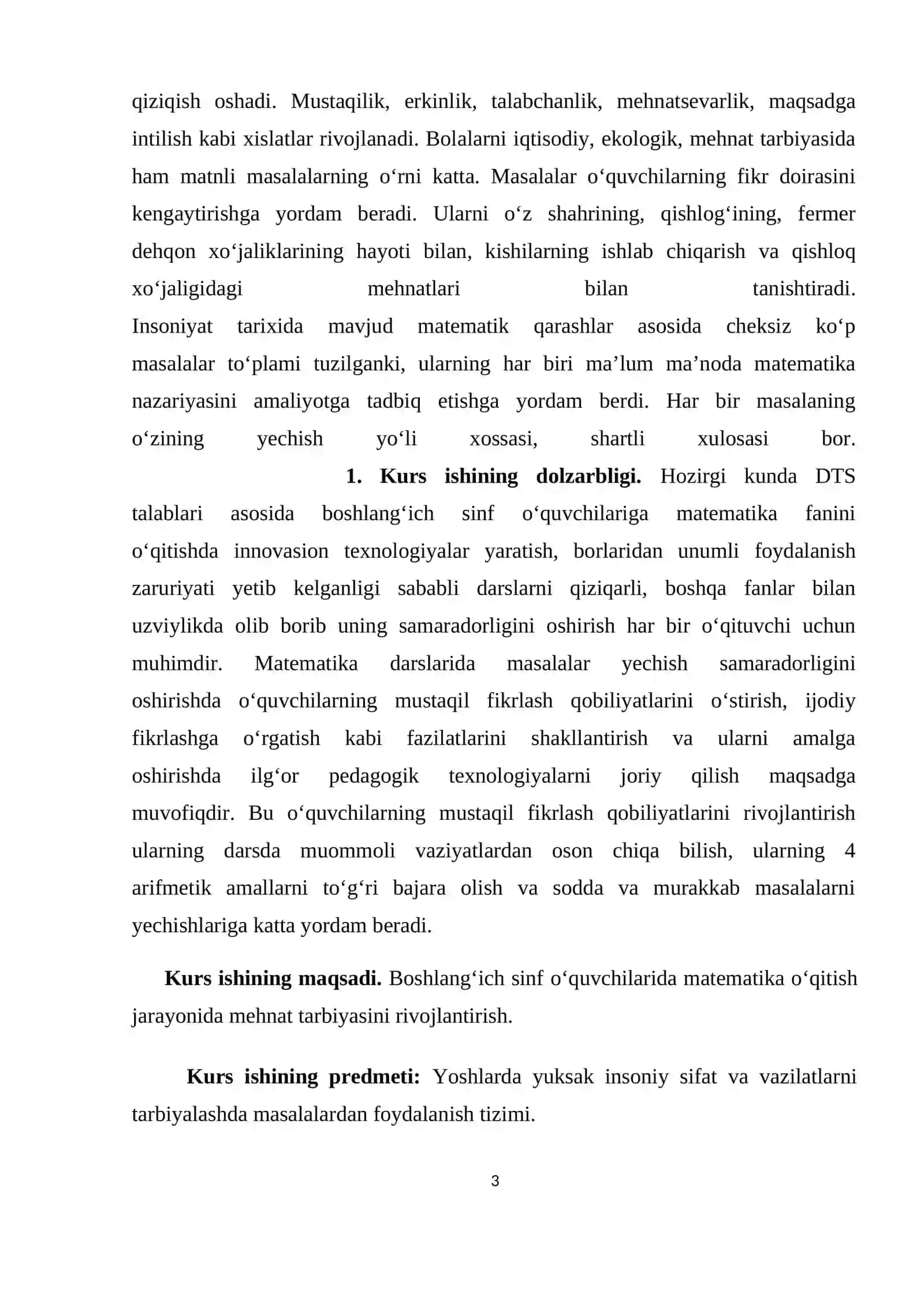 BOSHLANG’ICH SINFDA MATEMATIKA O’QITISH JARAYONIDA MEHNAT TARBIYASINI SHAKLLANTIRISH METODIKASI (1-SINF MISOLIDA) 4