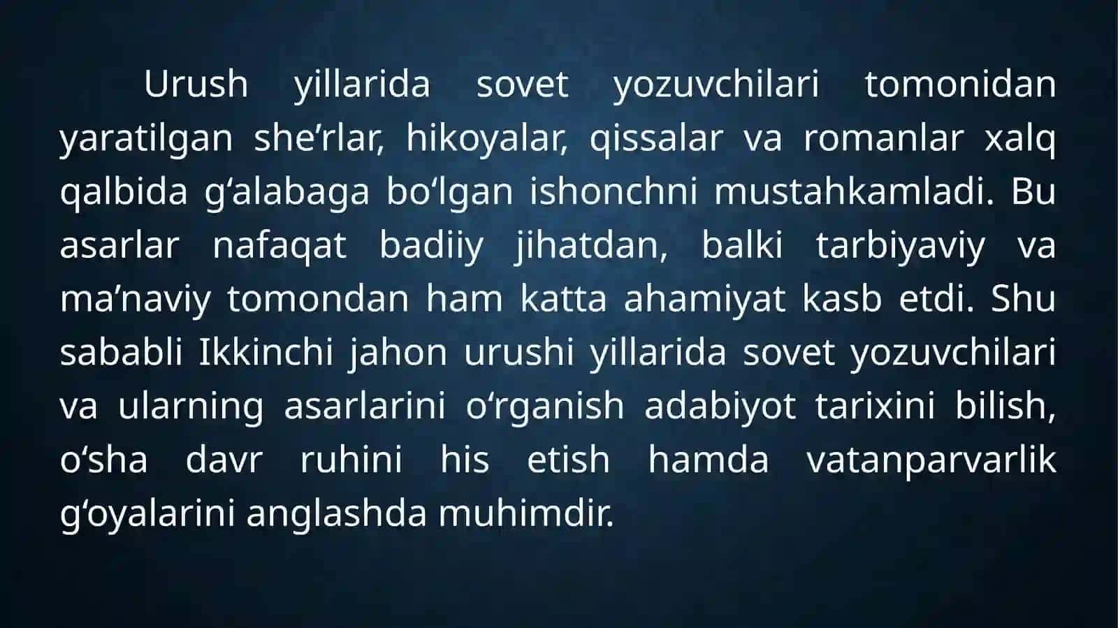 Ikkinchi jahon urushi yillarida sovet yozuvchilari va ularning asarlari 4