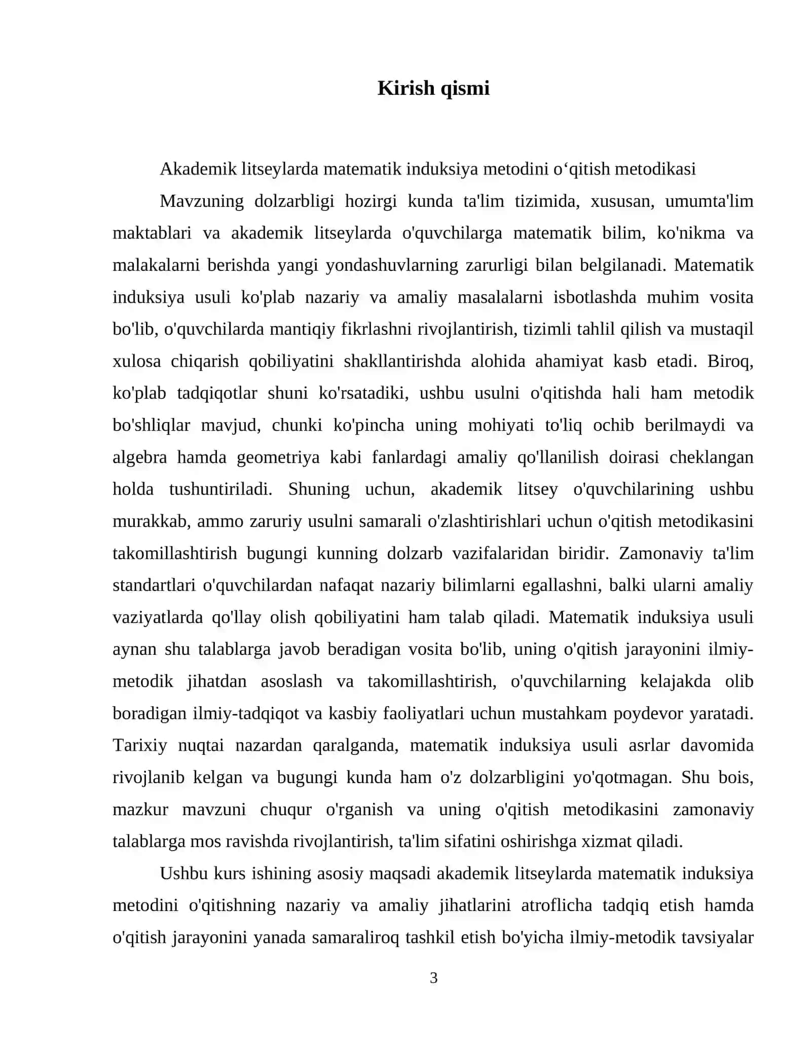 Akademik litseylarda matematik induksiya metodini oʻqitish metodikasi 4