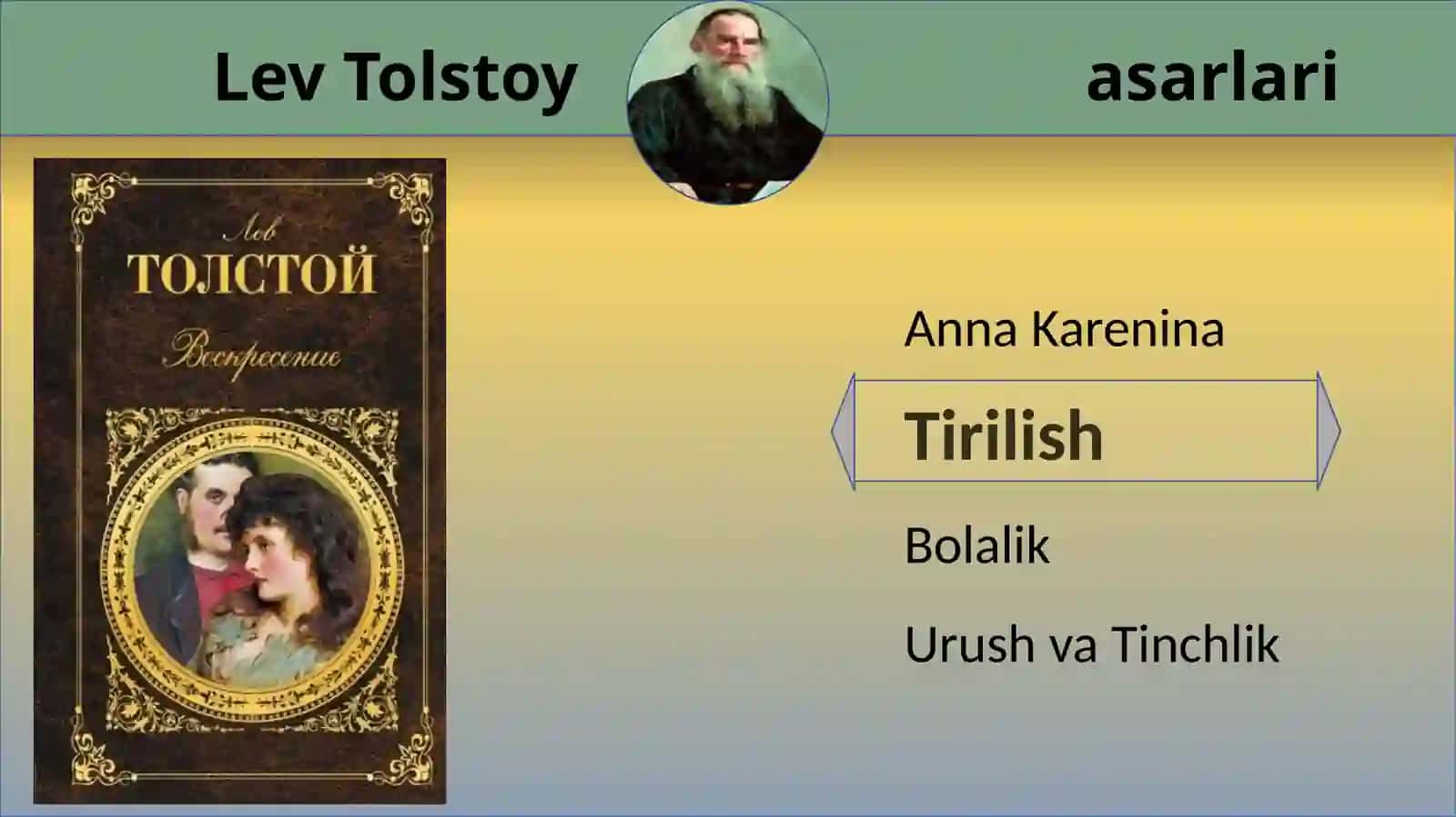 Lev Tolstoy va uning asarlari 4
