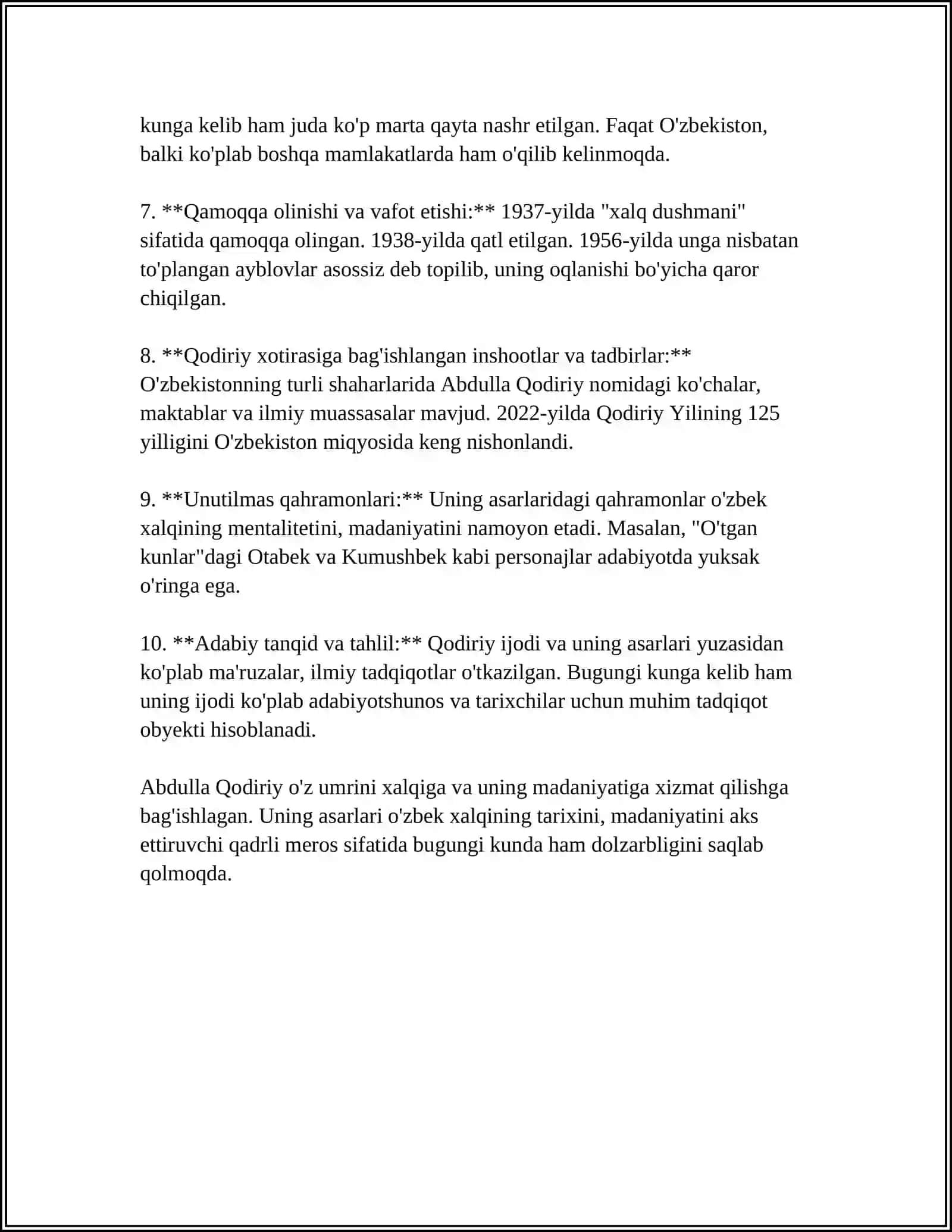 MASHHUR ÓZBEK ADIBLARI IJODI 4