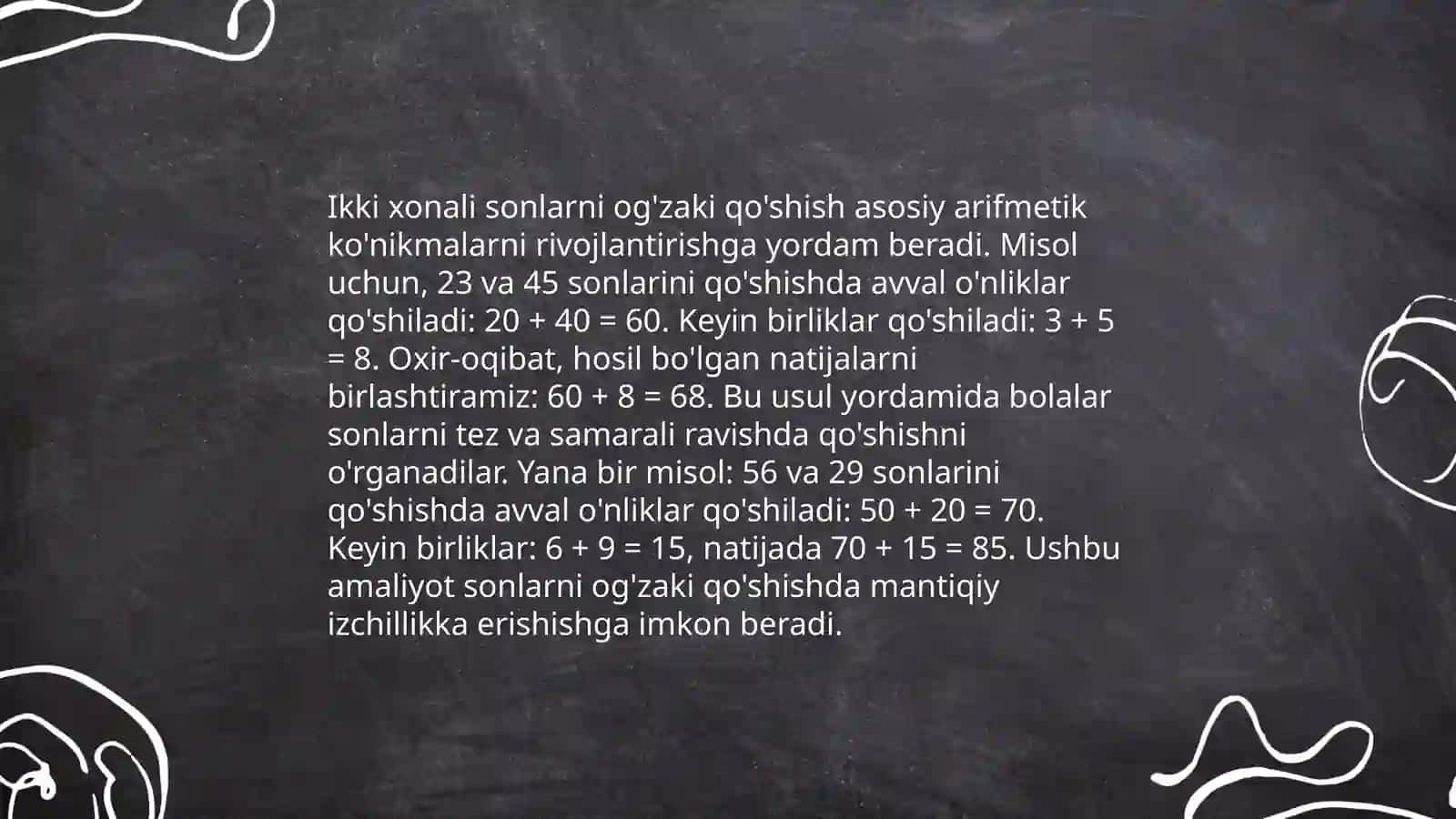 Boshlangʻich sinf matematika darslarida ogʻzaki hisob usullarini oʻrgatish 4