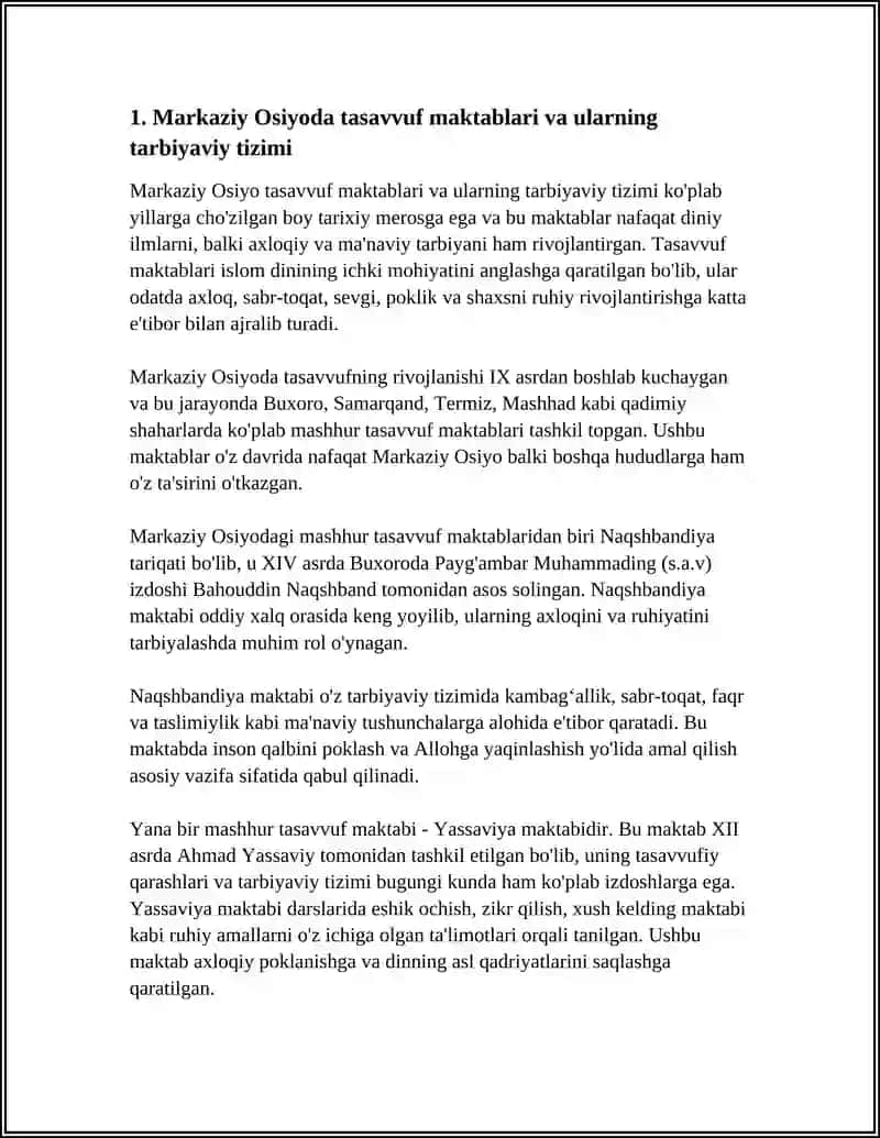 MARKAZIY OSIYODA TASAVVUF VA UNING TARBIYAVIY JIHATI 4
