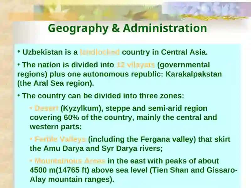 Uzbekistan – General Information 4