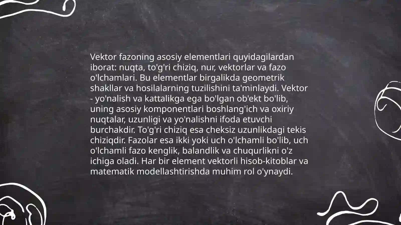 Vektor fazo, vektor fazo aksiomlari, xossalari 4