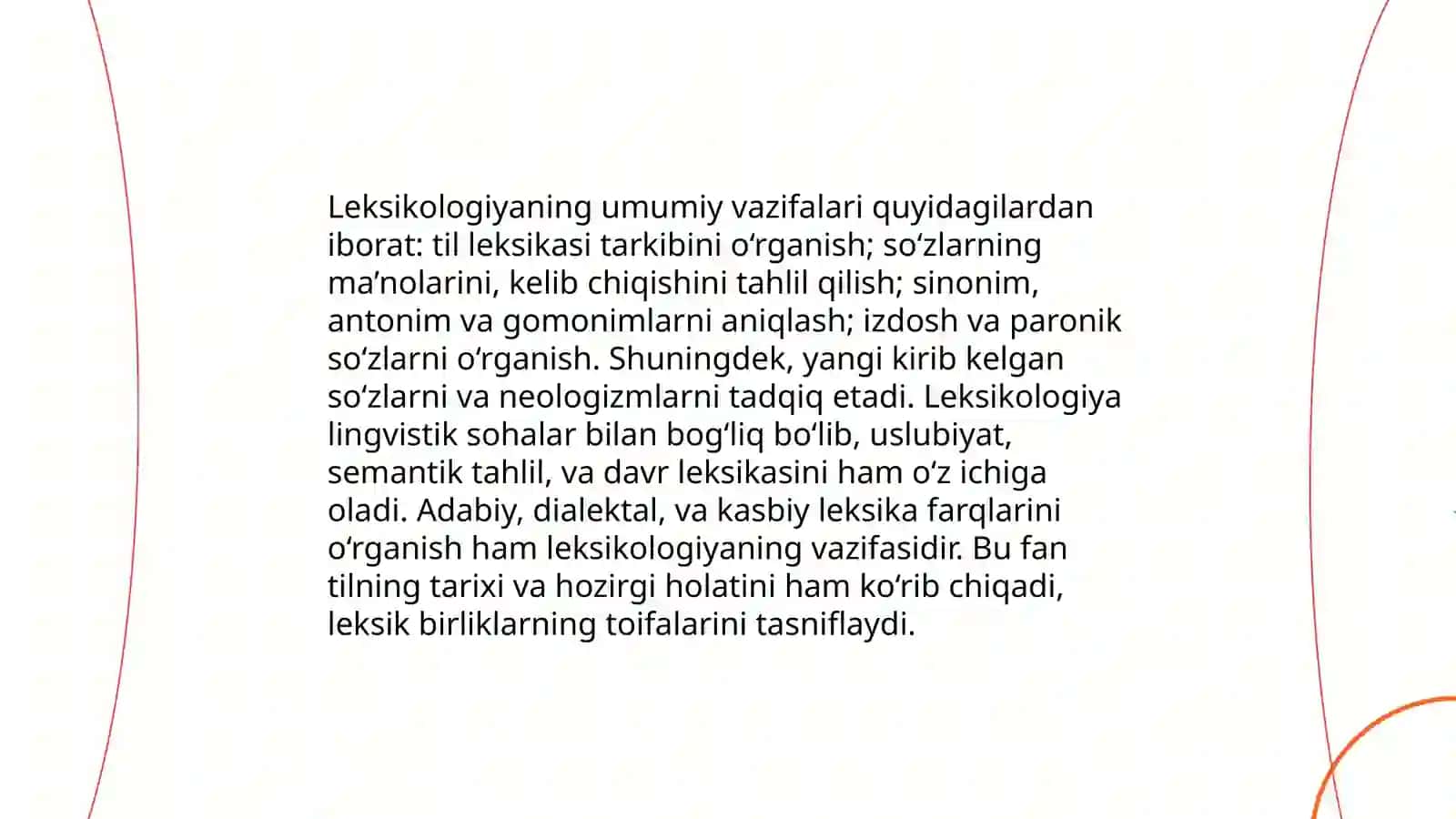 Leksikologiya o'qitishning maqsadi vazifasi va tamoyillari 4