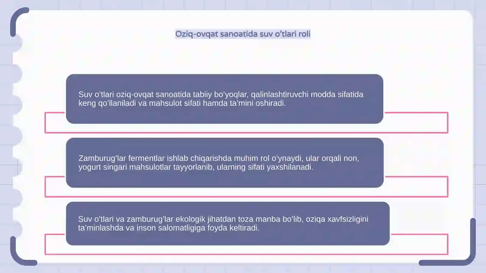 Oziq-ovqat sanoatida ishlatiladigan suv o’tlari va zamburug’larning axamiyati 4
