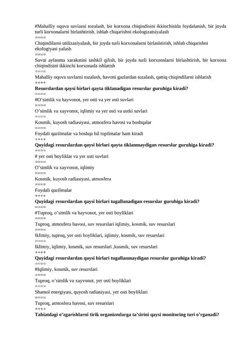 Atrof - muhitga tushayotgan chiqindilar qaysi turlarga bo’linadi? 4