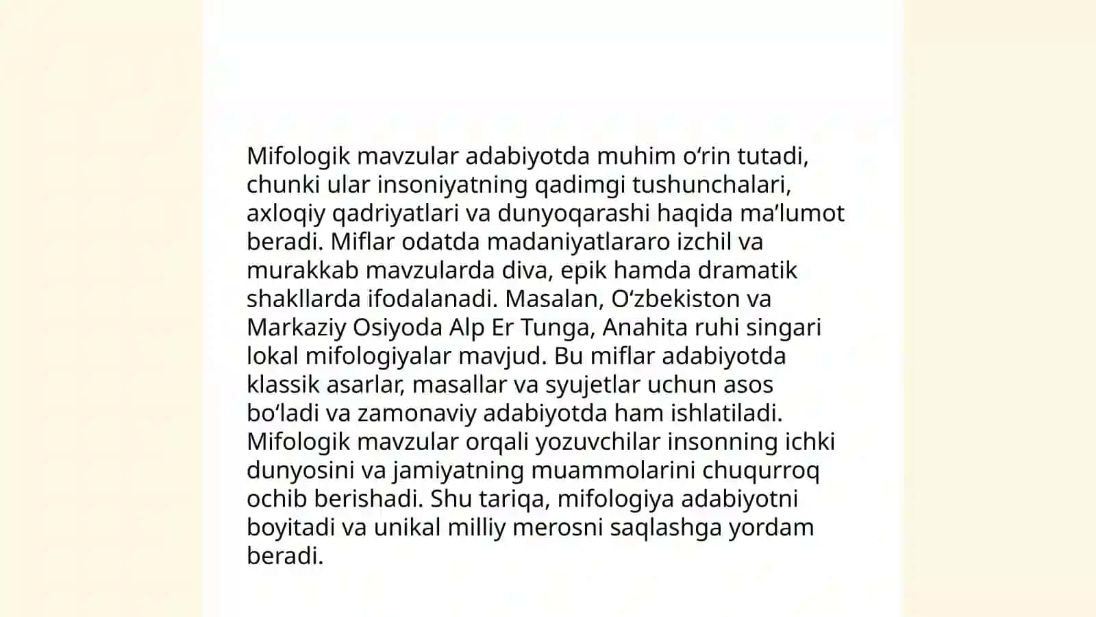 Mif va badiiy adabiyot turlari 4