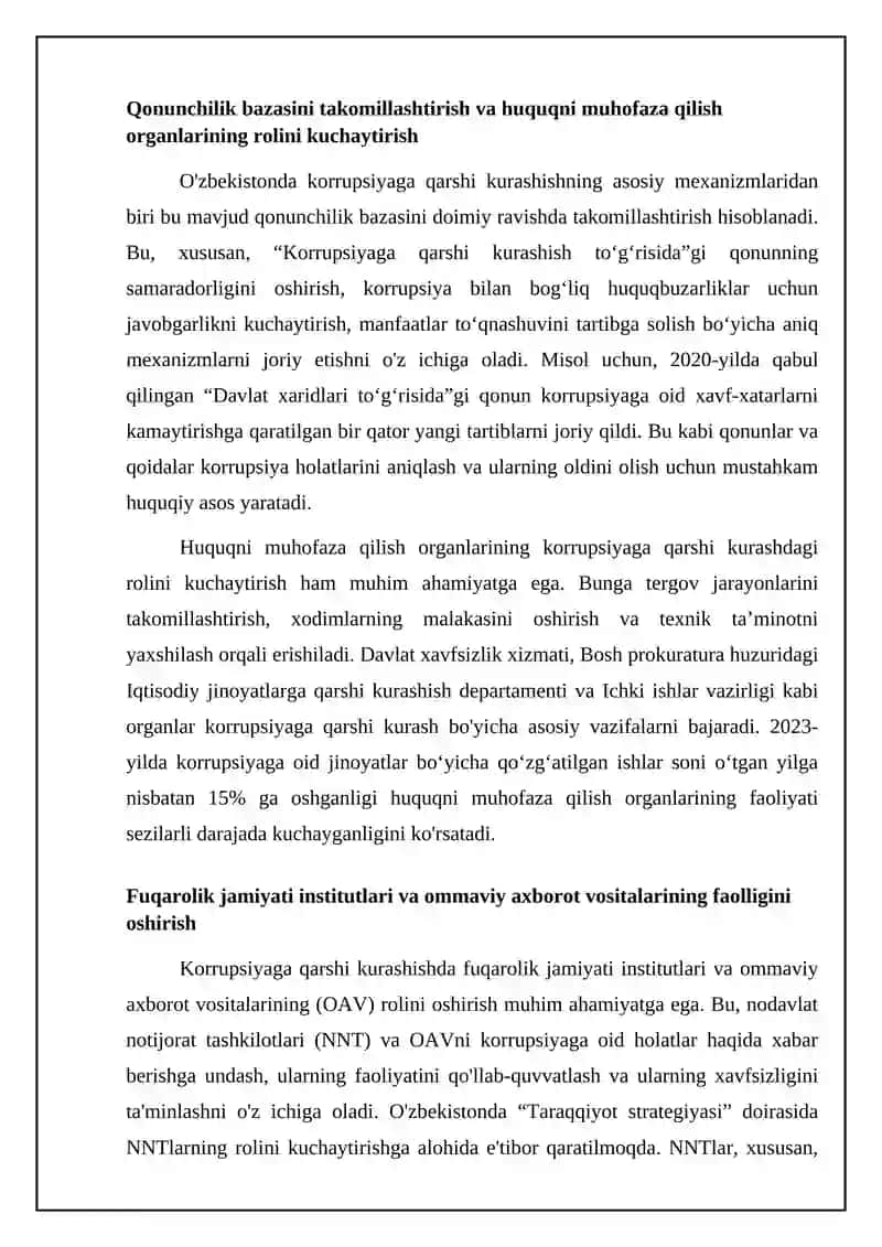 Oʻzbekistonda korrupsiyaga qarshi kurash mexanizimlari 4