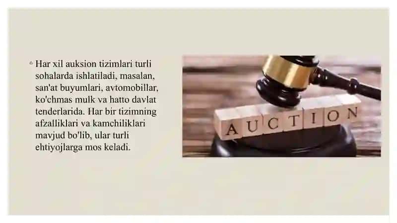 Auksion orqali har xil buyumlarni harid qilish tizimlari 4