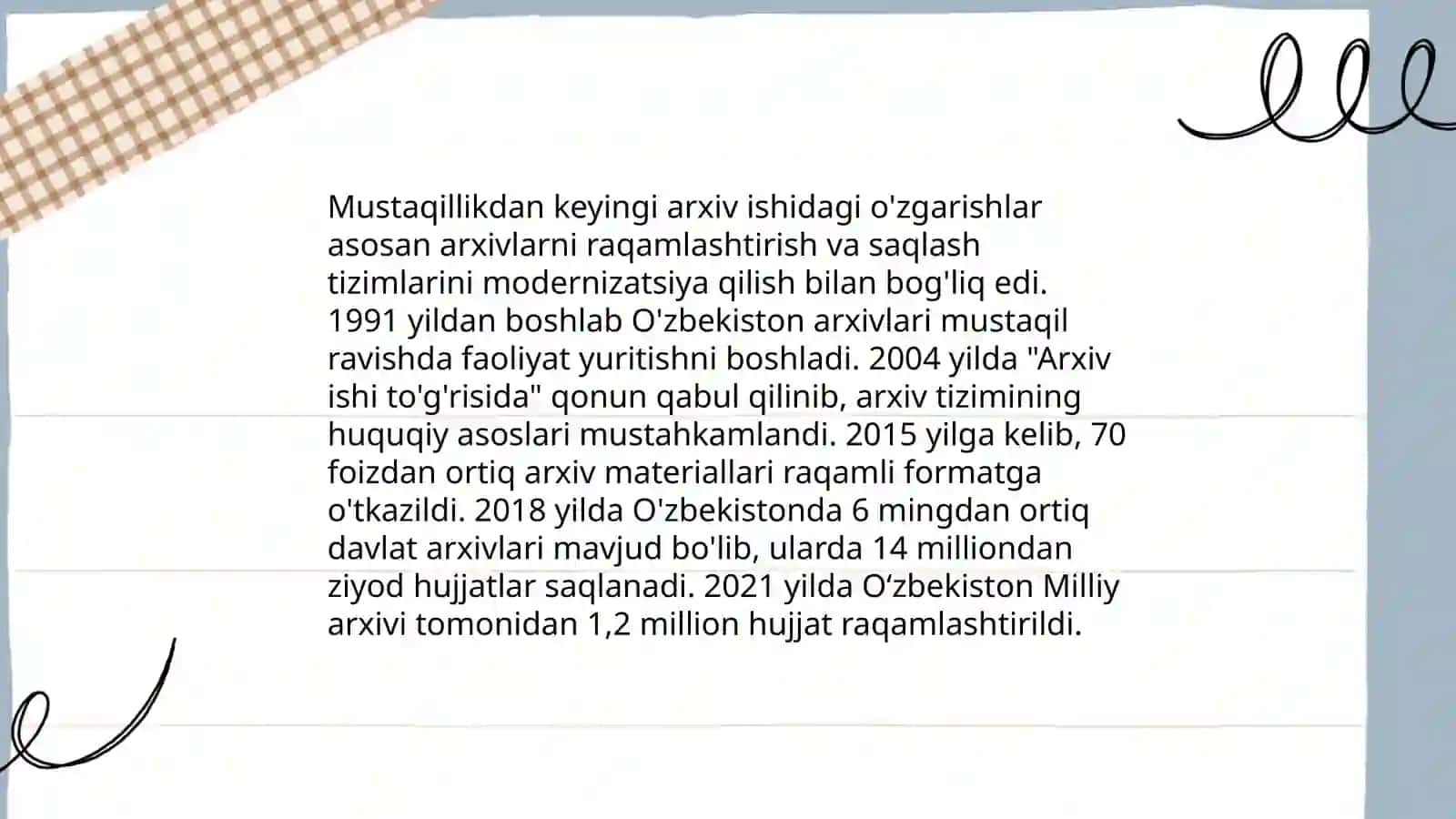 O'zbekiston arxiv ishi rivojlanishi 4