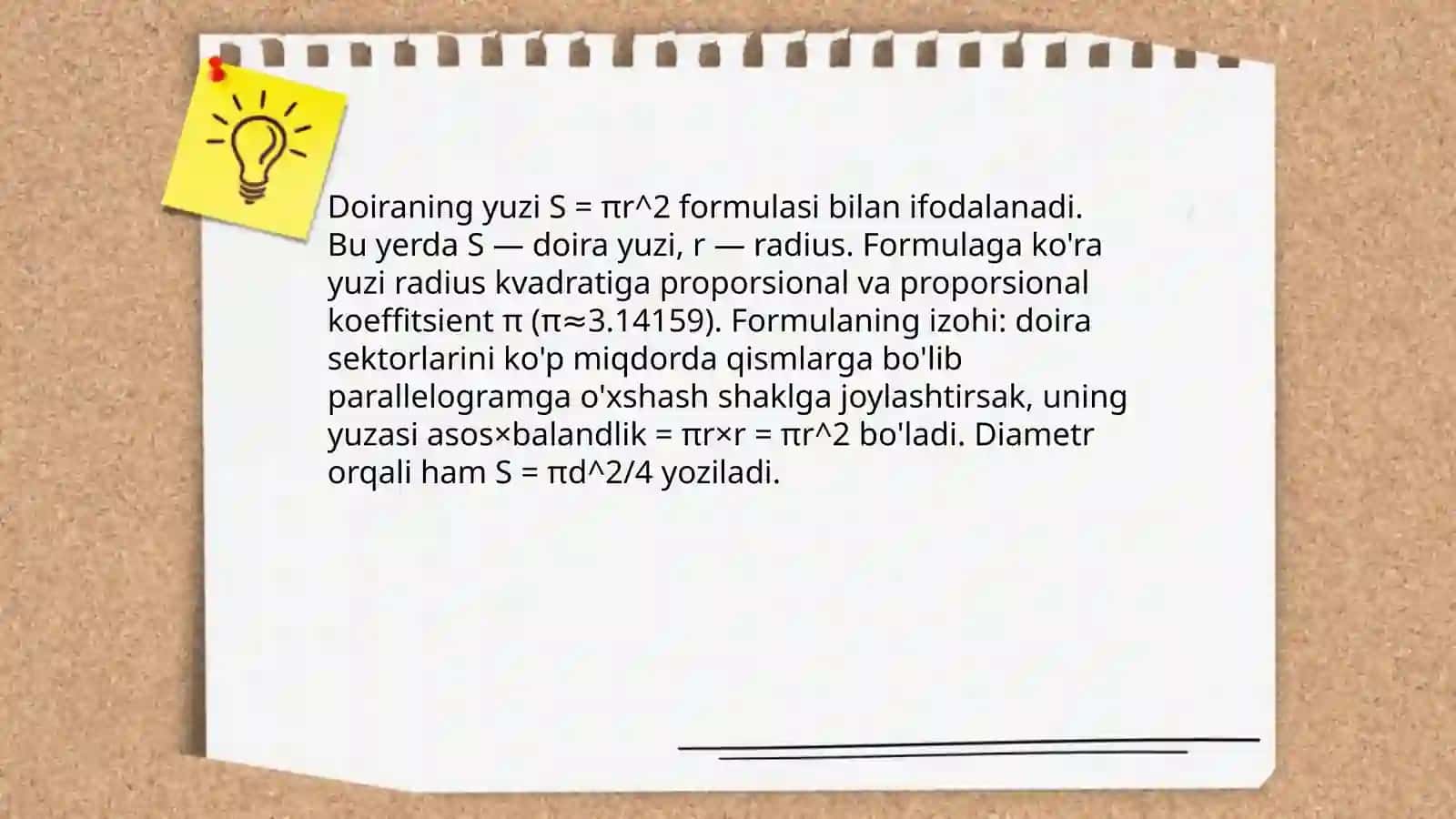 Doiraning yuzi mavzusida 4