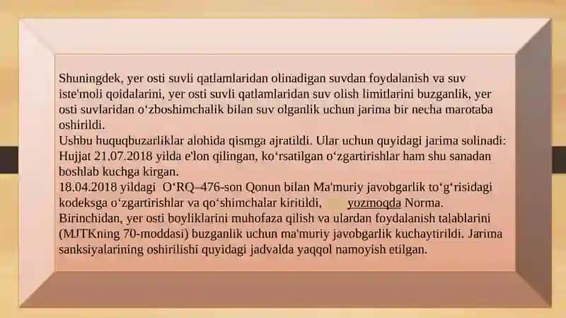 YER OSTI BILAN BOG‘LIQ HUQUQBUZARLIKLAR UCHUN MA’MURIY JAVOBGARLIK 4